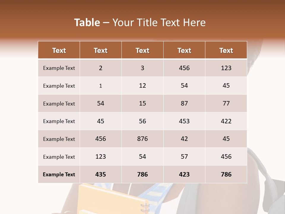 Satisfaction Woman Schoolgirl PowerPoint Template