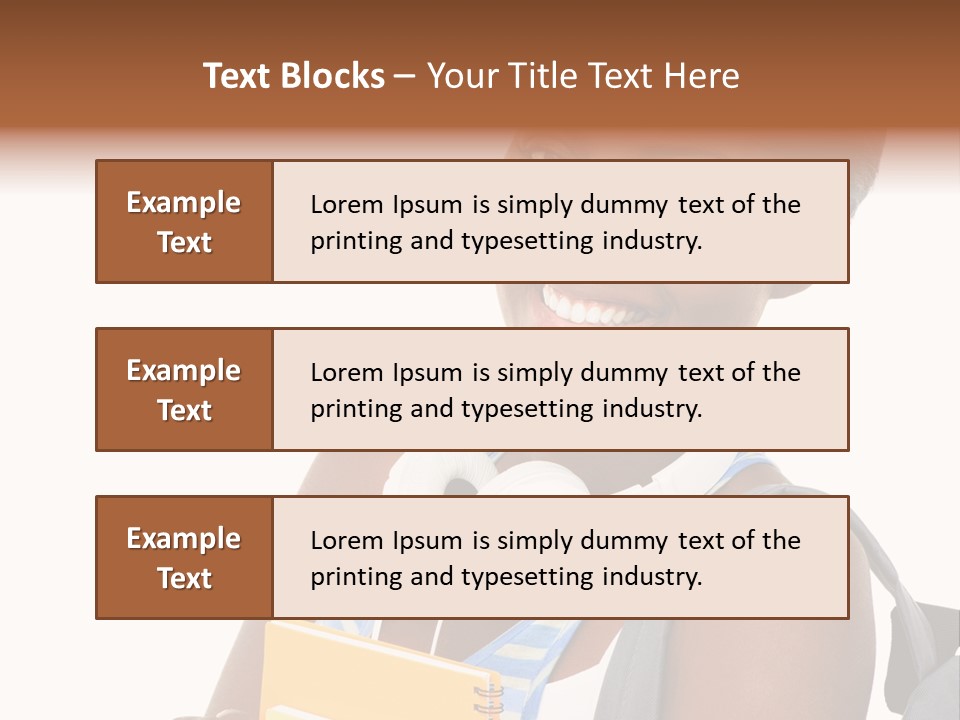Satisfaction Woman Schoolgirl PowerPoint Template