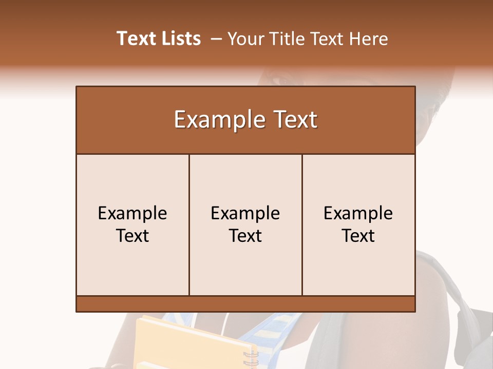 Satisfaction Woman Schoolgirl PowerPoint Template