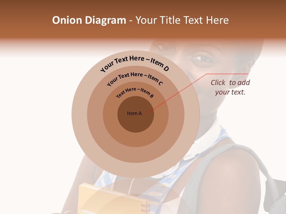 Satisfaction Woman Schoolgirl PowerPoint Template