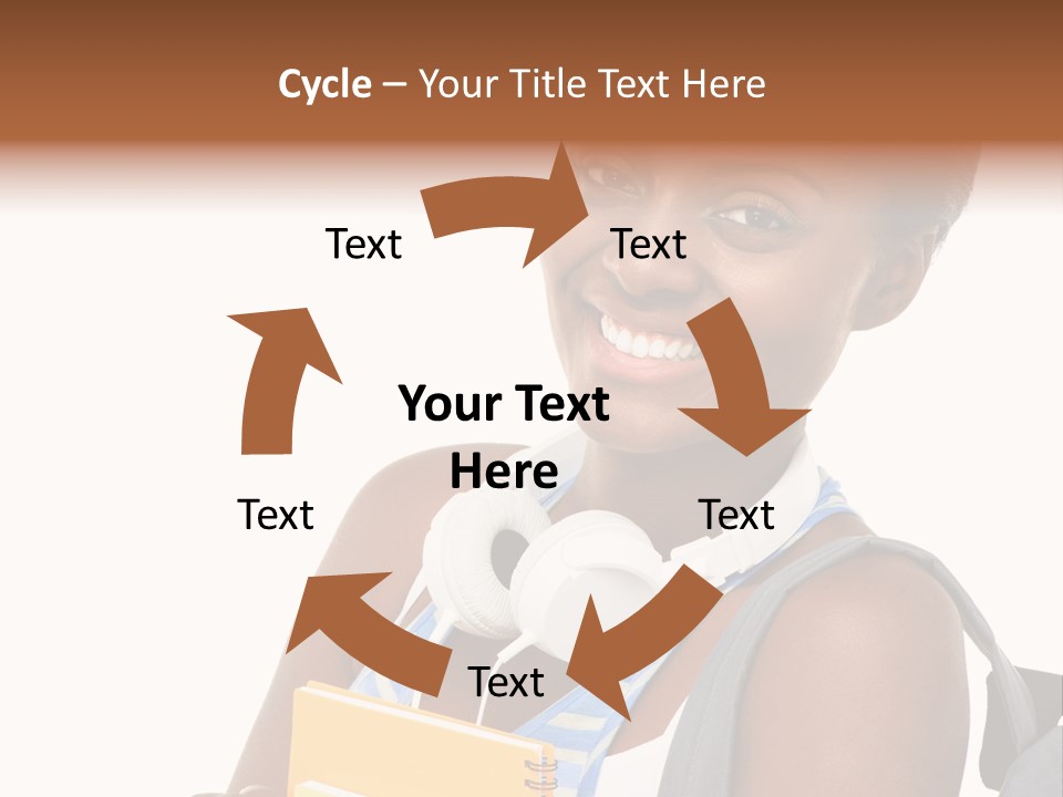 Satisfaction Woman Schoolgirl PowerPoint Template