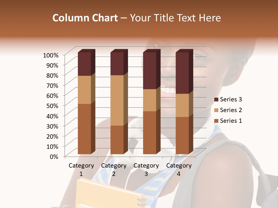 Satisfaction Woman Schoolgirl PowerPoint Template