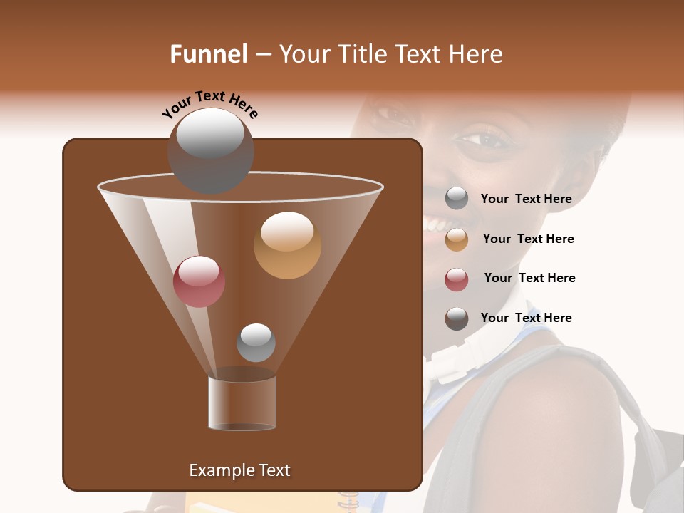 Satisfaction Woman Schoolgirl PowerPoint Template