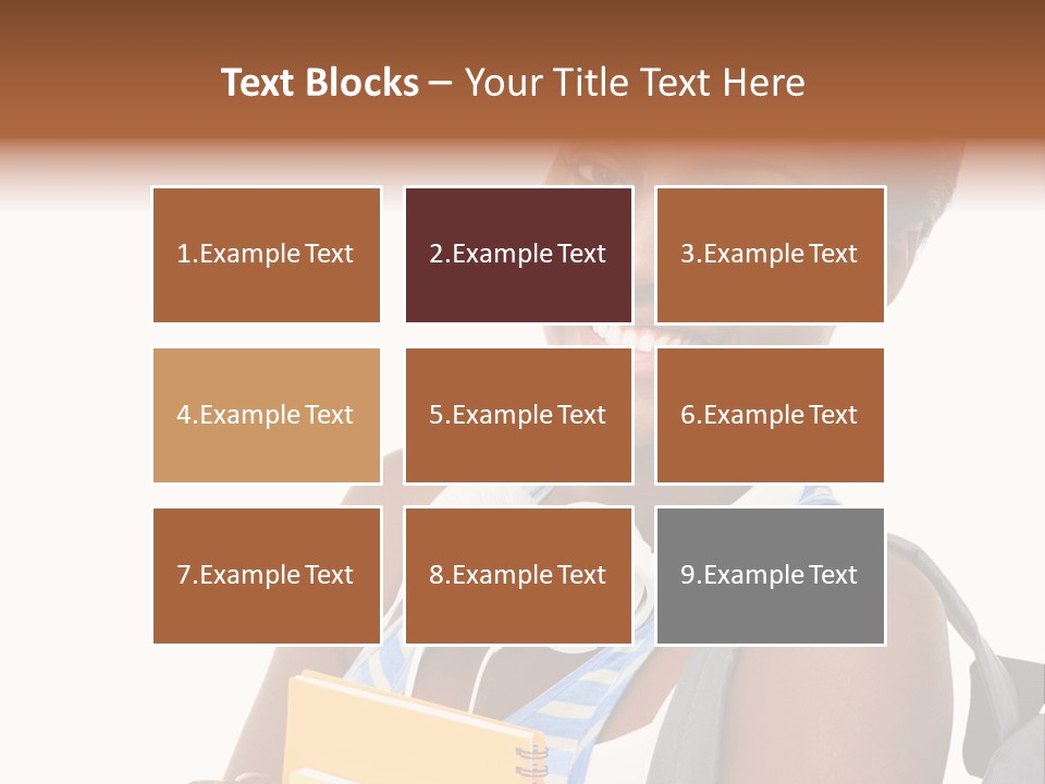 Satisfaction Woman Schoolgirl PowerPoint Template