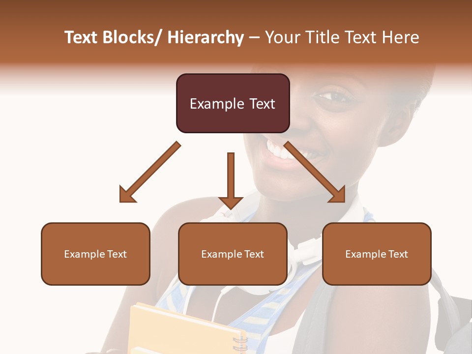 Satisfaction Woman Schoolgirl PowerPoint Template