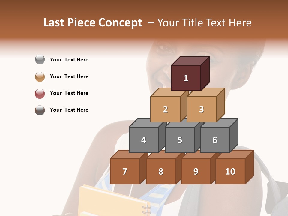 Satisfaction Woman Schoolgirl PowerPoint Template