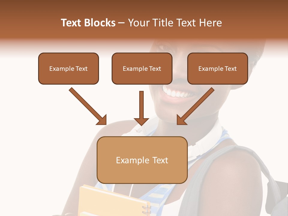 Satisfaction Woman Schoolgirl PowerPoint Template