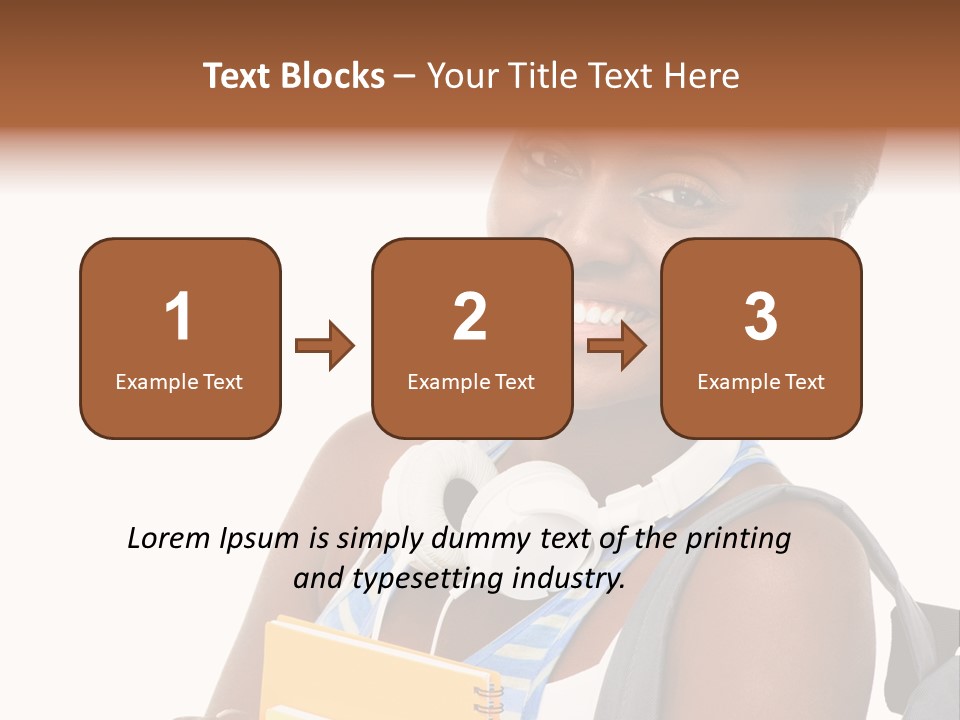 Satisfaction Woman Schoolgirl PowerPoint Template