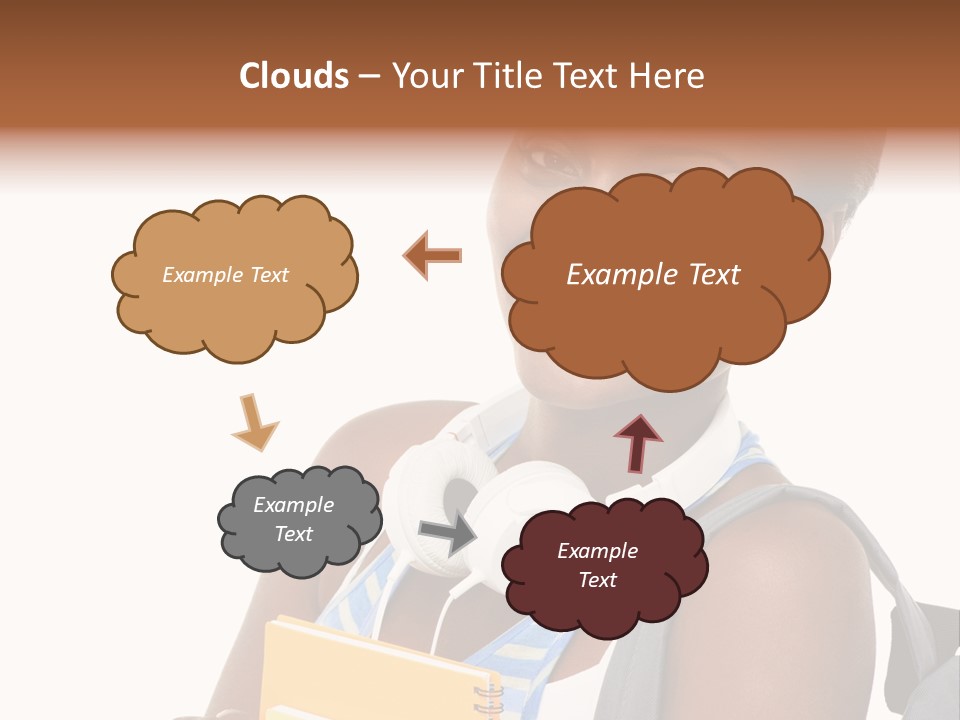 Satisfaction Woman Schoolgirl PowerPoint Template