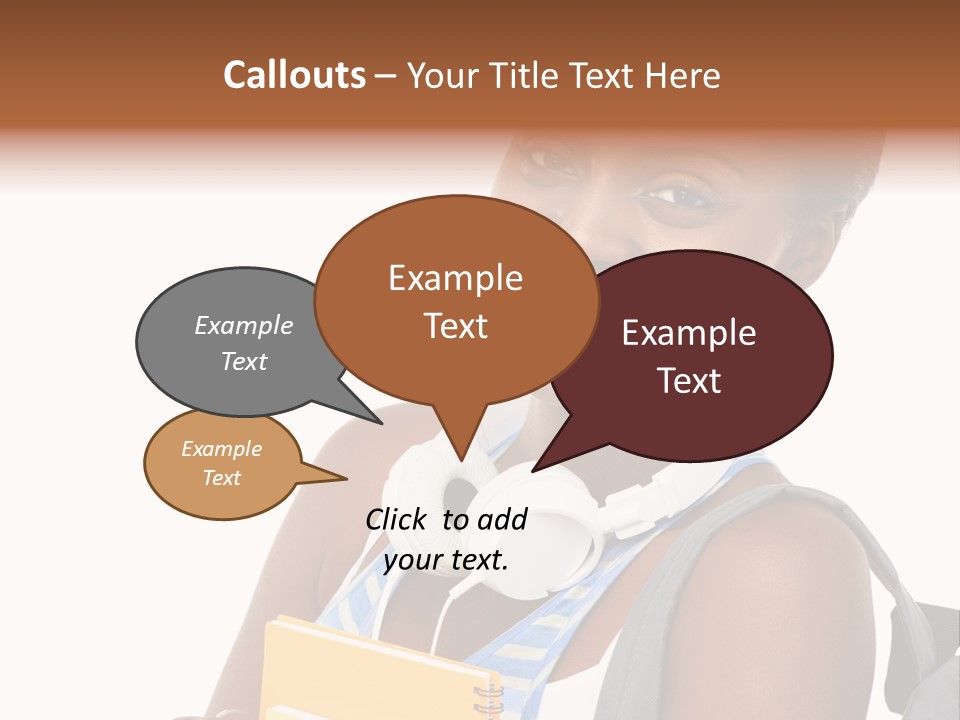 Satisfaction Woman Schoolgirl PowerPoint Template