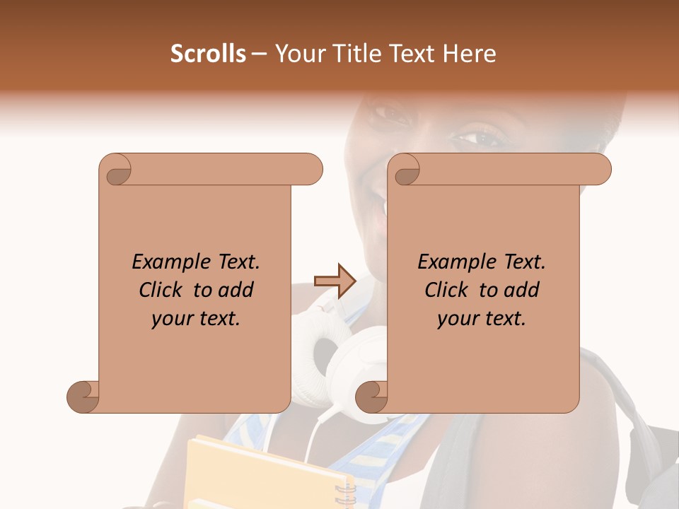 Satisfaction Woman Schoolgirl PowerPoint Template