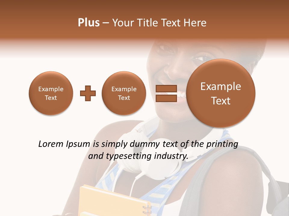 Satisfaction Woman Schoolgirl PowerPoint Template