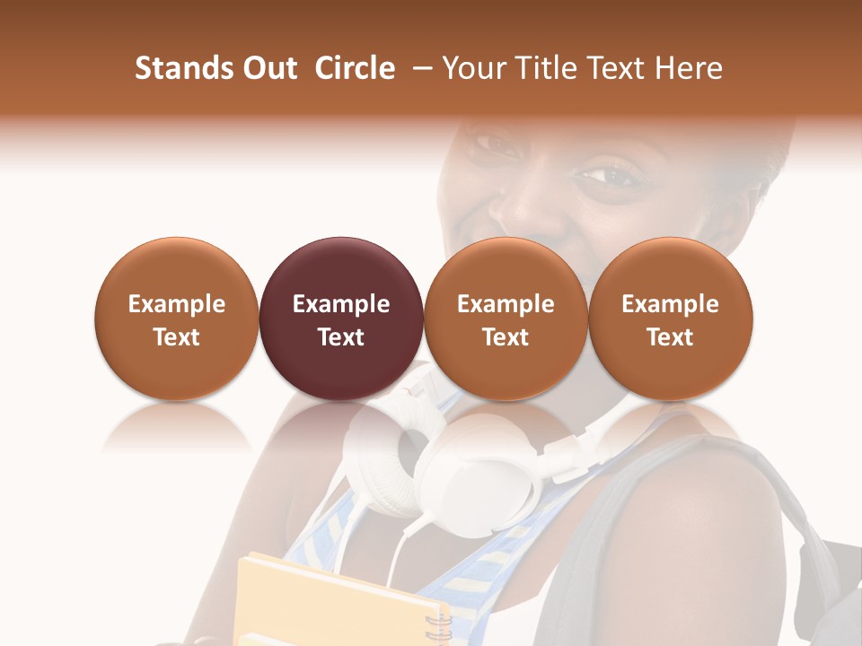 Satisfaction Woman Schoolgirl PowerPoint Template