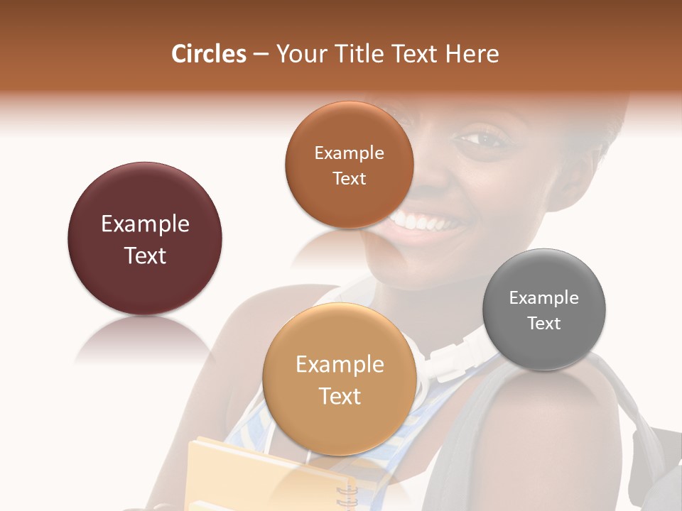 Satisfaction Woman Schoolgirl PowerPoint Template