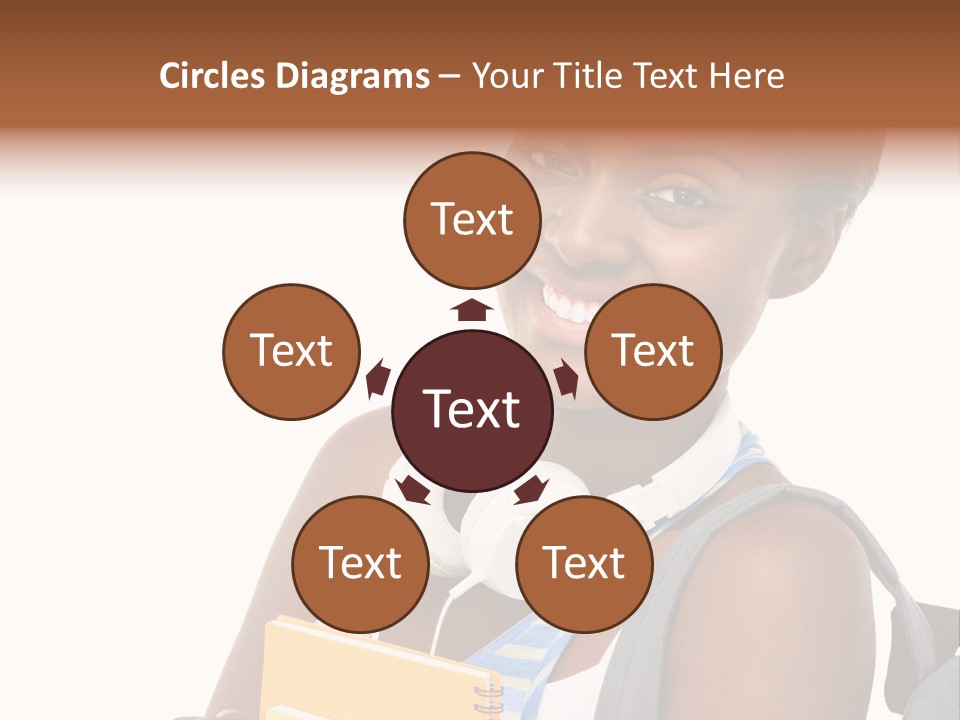 Satisfaction Woman Schoolgirl PowerPoint Template