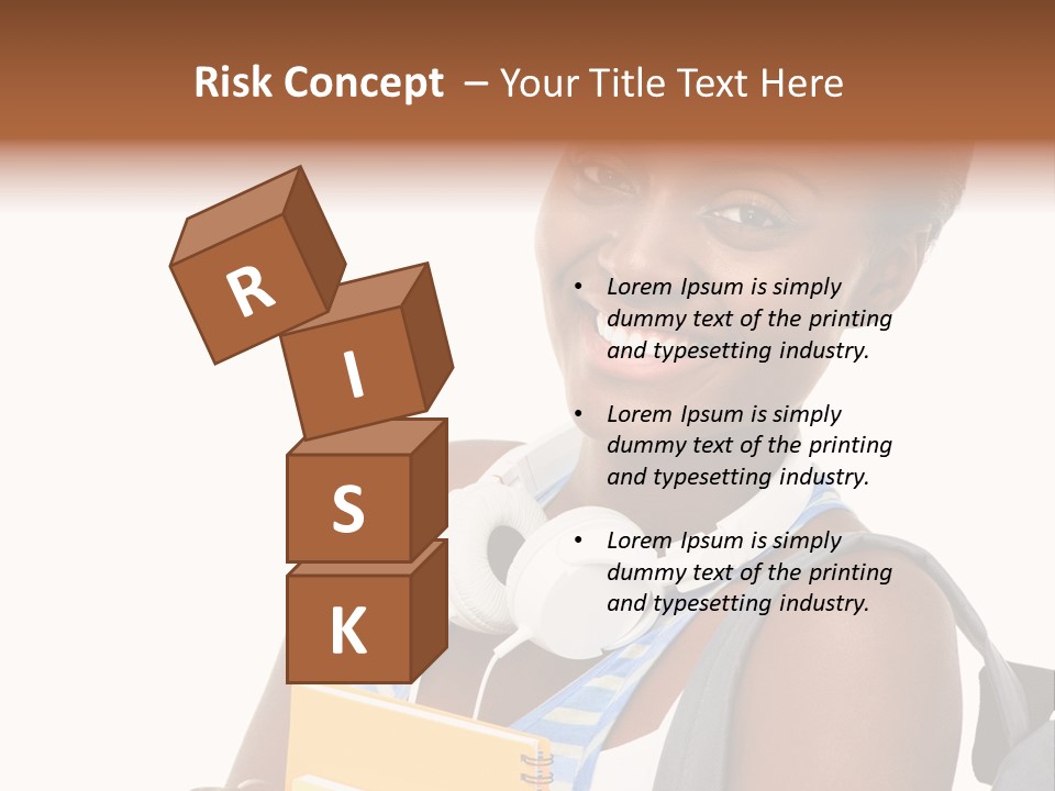 Satisfaction Woman Schoolgirl PowerPoint Template