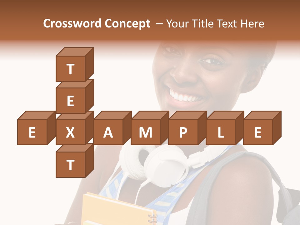 Satisfaction Woman Schoolgirl PowerPoint Template