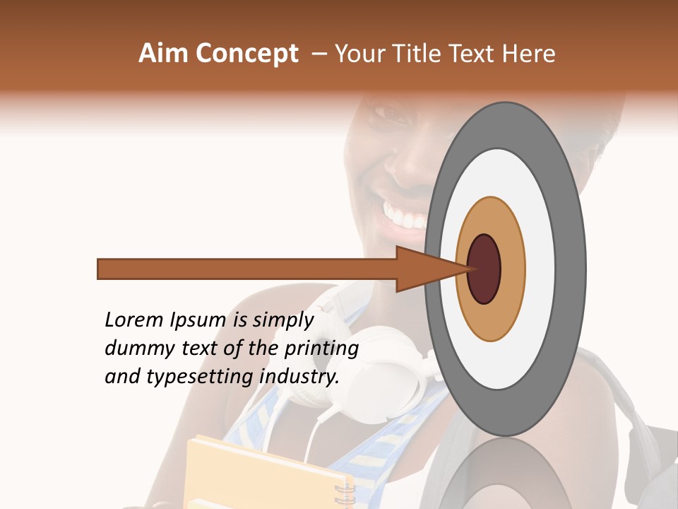 Satisfaction Woman Schoolgirl PowerPoint Template