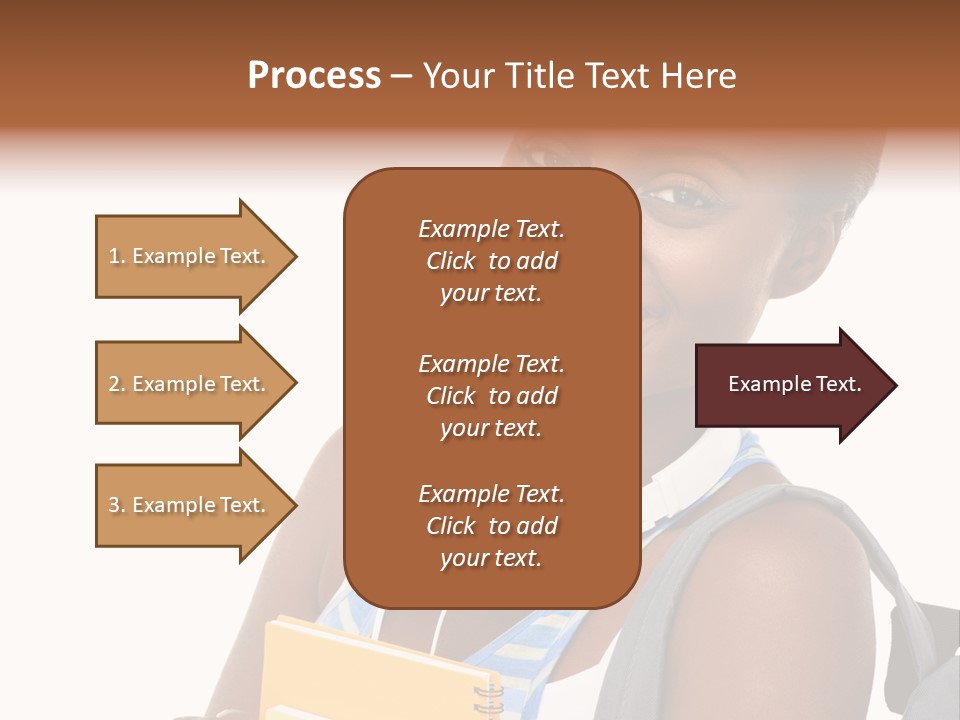 Satisfaction Woman Schoolgirl PowerPoint Template