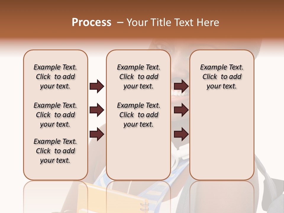 Satisfaction Woman Schoolgirl PowerPoint Template