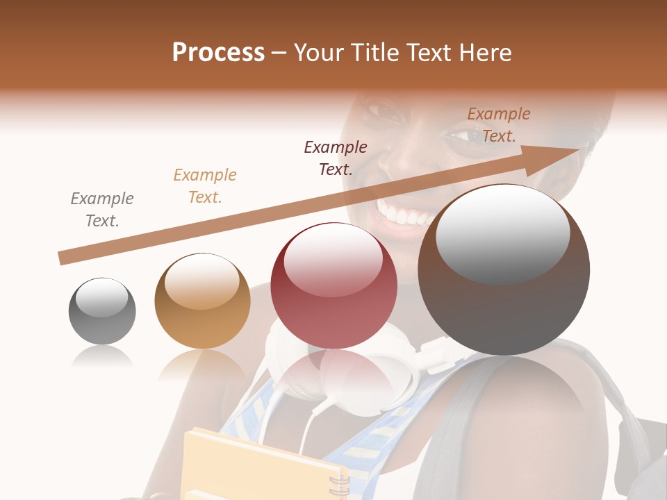 Satisfaction Woman Schoolgirl PowerPoint Template