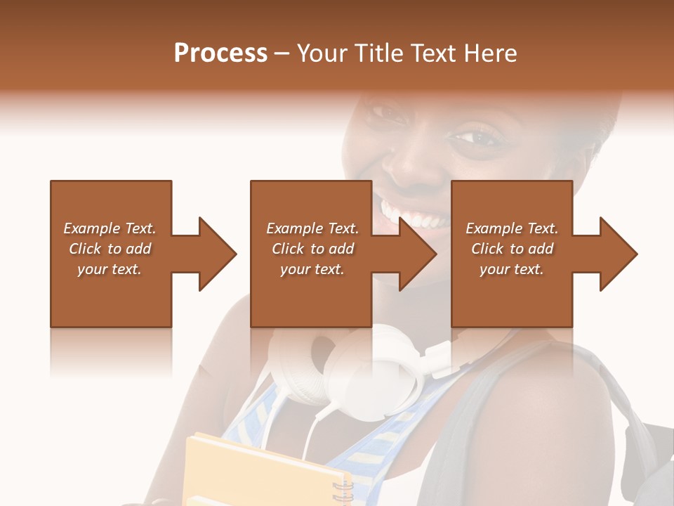 Satisfaction Woman Schoolgirl PowerPoint Template