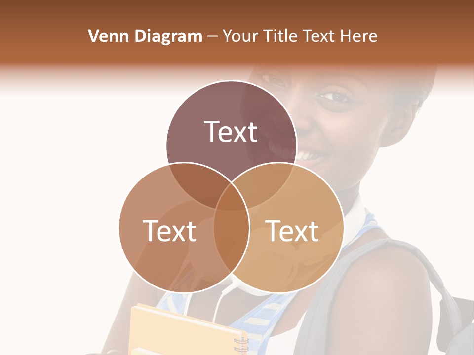 Satisfaction Woman Schoolgirl PowerPoint Template