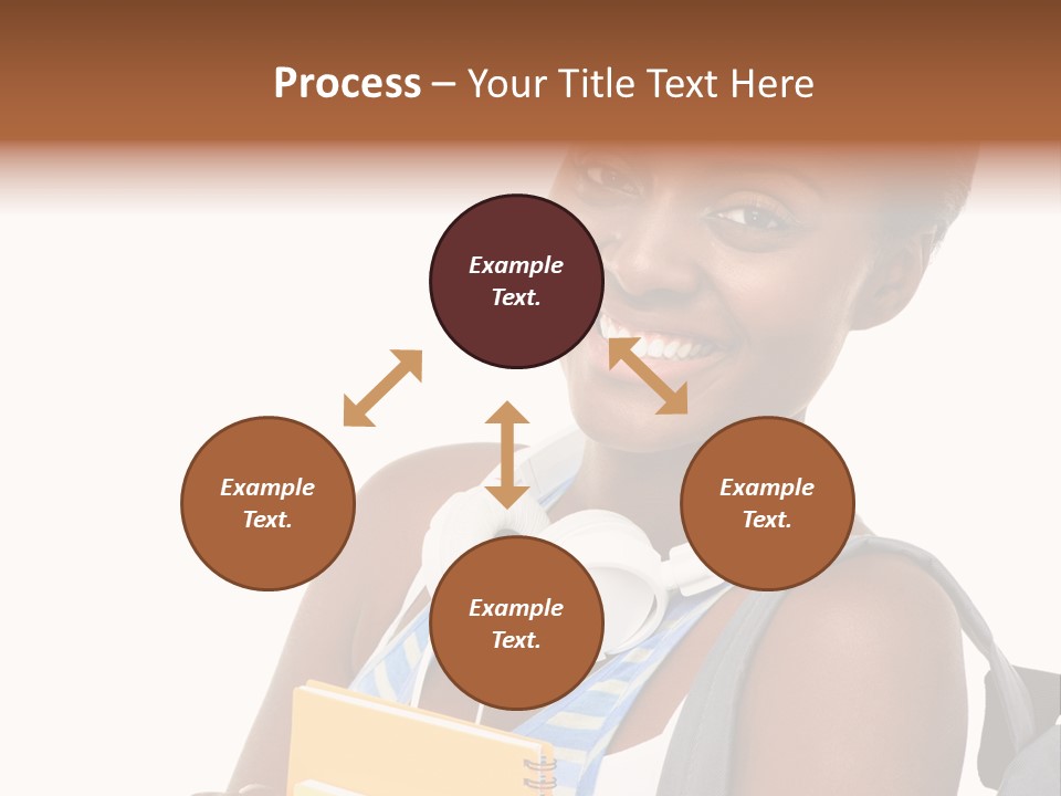 Satisfaction Woman Schoolgirl PowerPoint Template