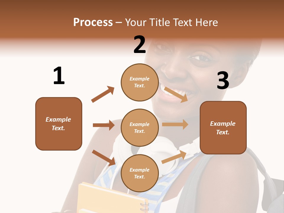 Satisfaction Woman Schoolgirl PowerPoint Template