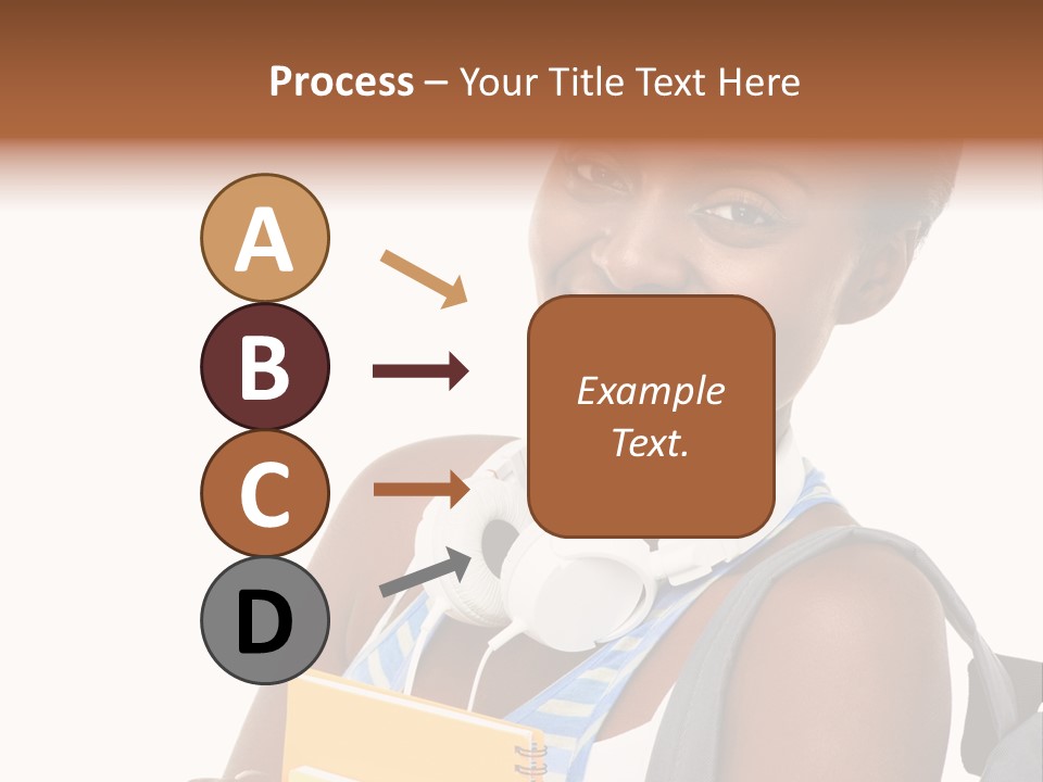 Satisfaction Woman Schoolgirl PowerPoint Template