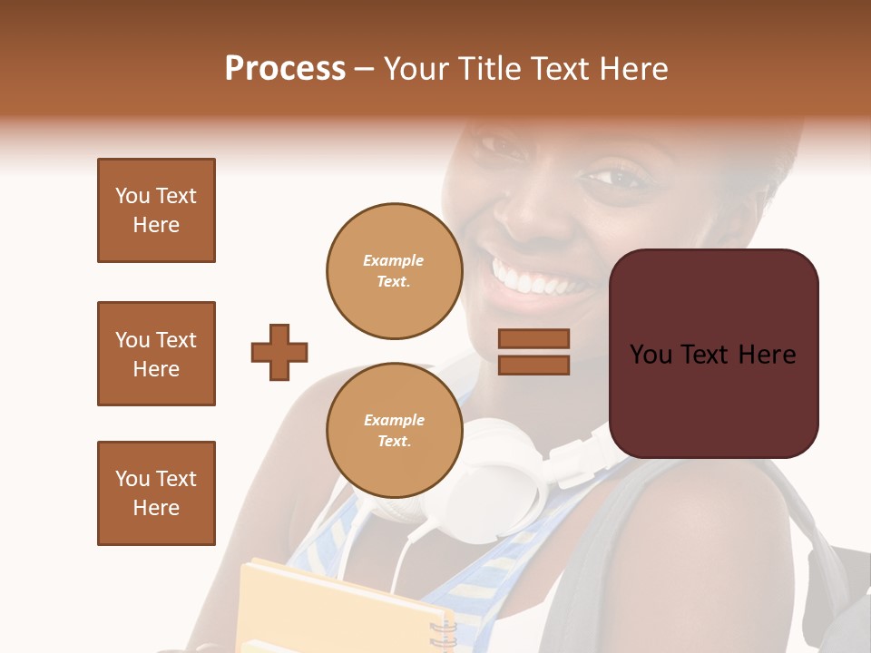 Satisfaction Woman Schoolgirl PowerPoint Template