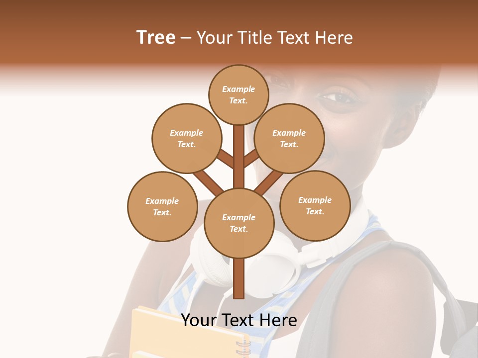 Satisfaction Woman Schoolgirl PowerPoint Template