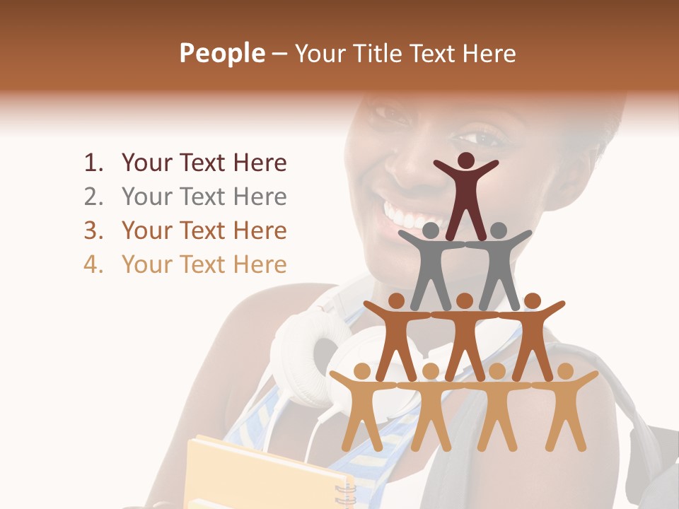 Satisfaction Woman Schoolgirl PowerPoint Template