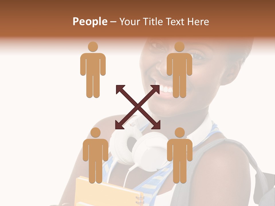 Satisfaction Woman Schoolgirl PowerPoint Template