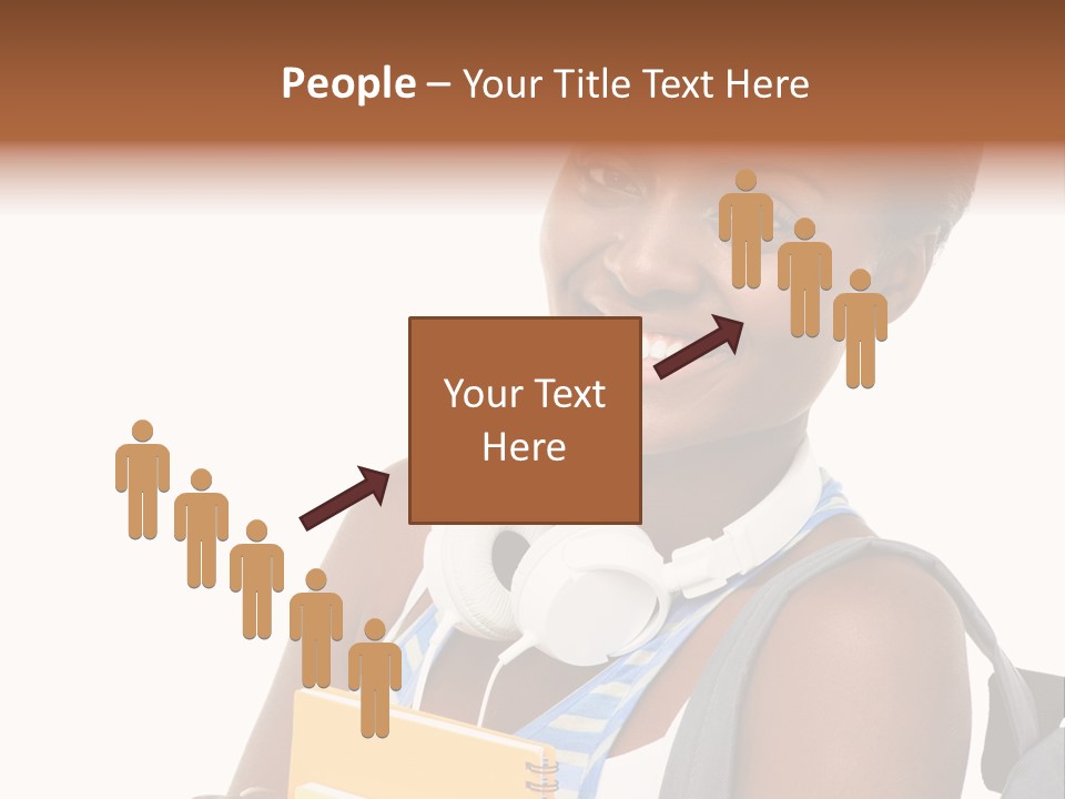 Satisfaction Woman Schoolgirl PowerPoint Template