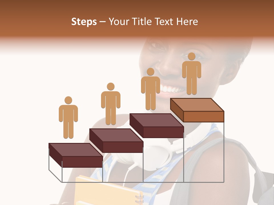 Satisfaction Woman Schoolgirl PowerPoint Template