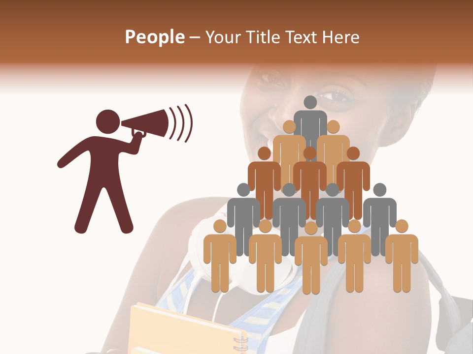 Satisfaction Woman Schoolgirl PowerPoint Template