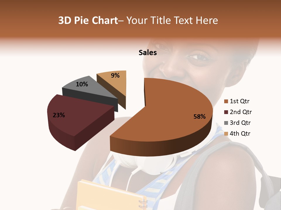 Satisfaction Woman Schoolgirl PowerPoint Template