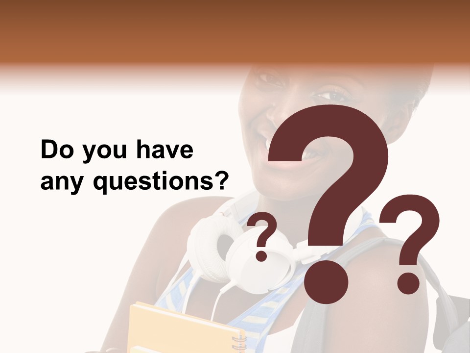 Satisfaction Woman Schoolgirl PowerPoint Template