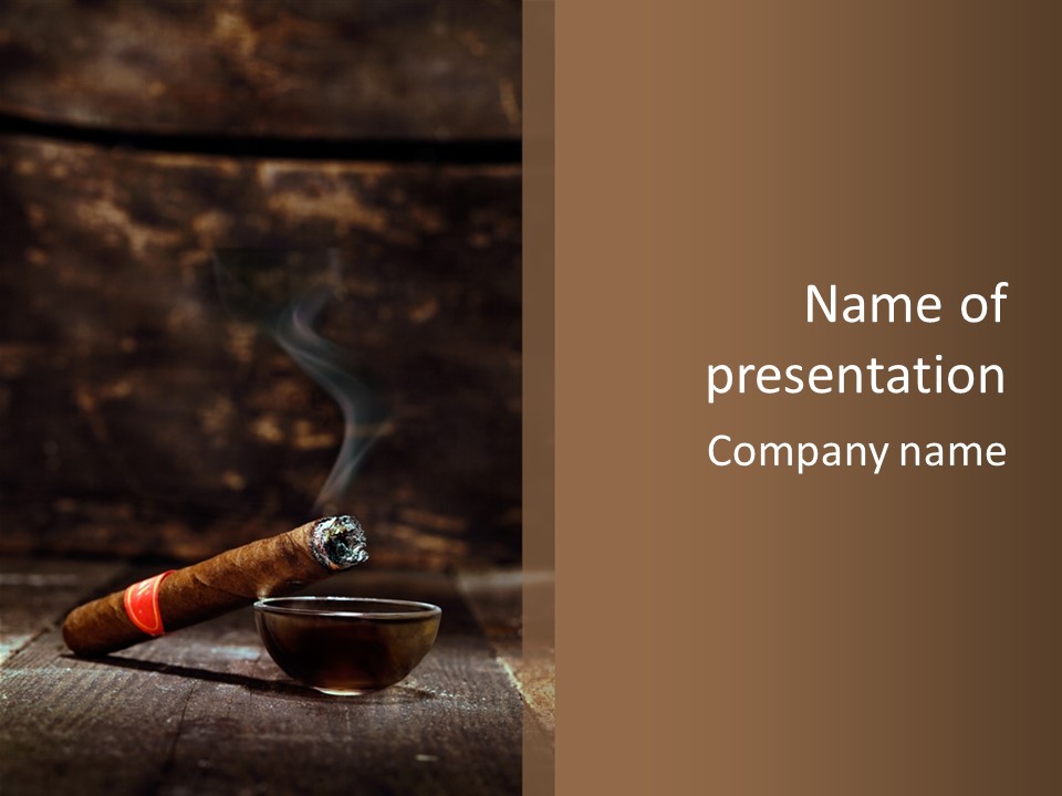 Rustic Wood Cuban PowerPoint Template