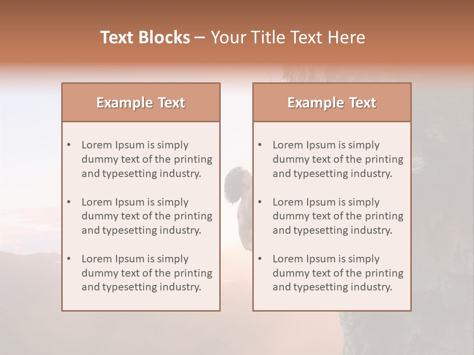 A Man Climbing Up The Side Of A Mountain PowerPoint Template