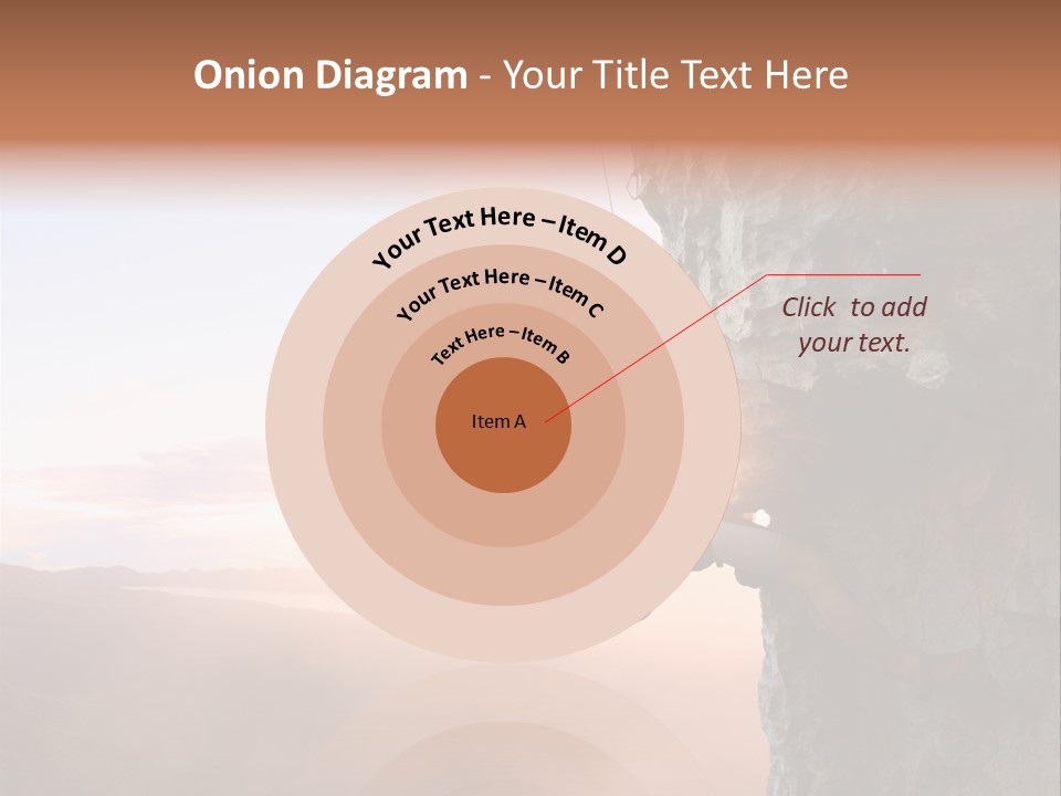 A Man Climbing Up The Side Of A Mountain PowerPoint Template