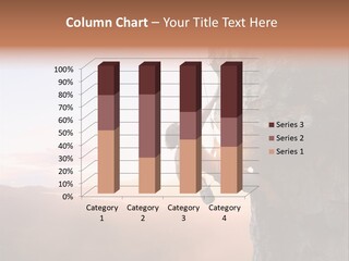 A Man Climbing Up The Side Of A Mountain PowerPoint Template