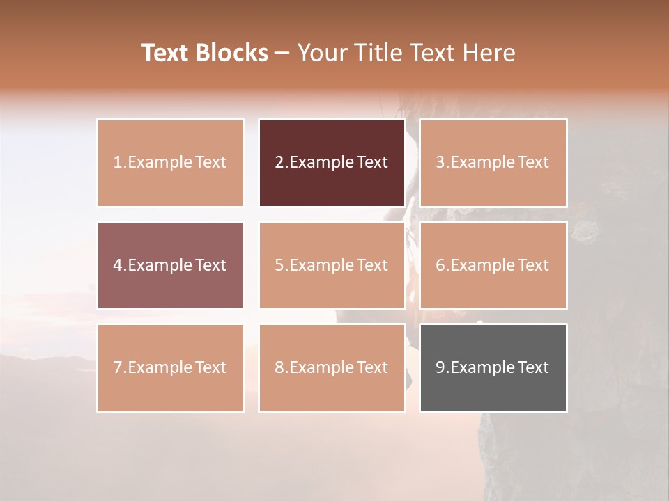 A Man Climbing Up The Side Of A Mountain PowerPoint Template