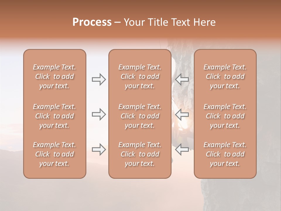 A Man Climbing Up The Side Of A Mountain PowerPoint Template