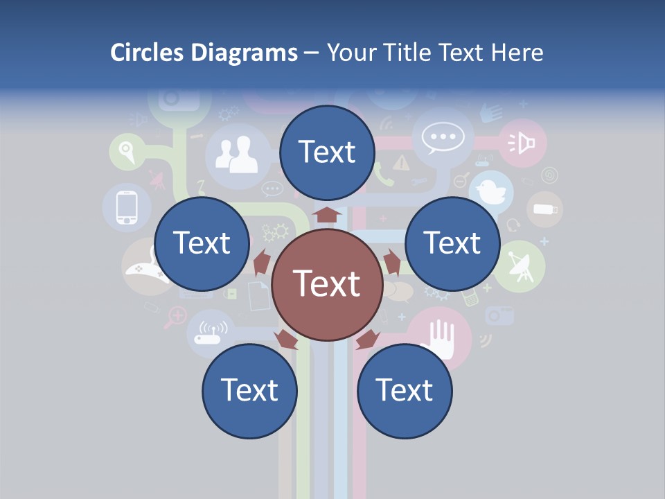 People Network Tree Social Media PowerPoint Template