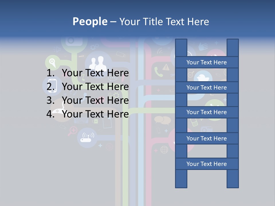 People Network Tree Social Media PowerPoint Template