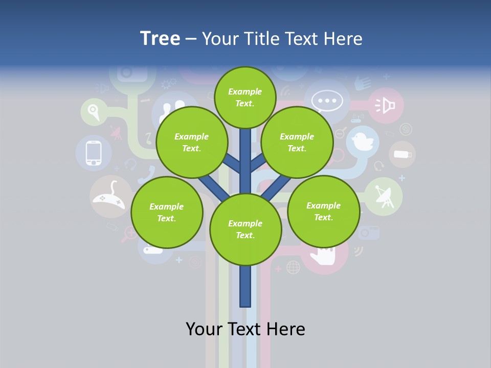 People Network Tree Social Media PowerPoint Template