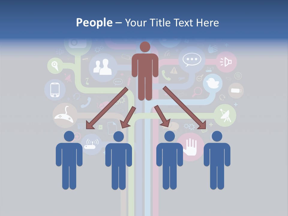 People Network Tree Social Media PowerPoint Template