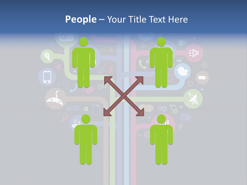 People Network Tree Social Media PowerPoint Template